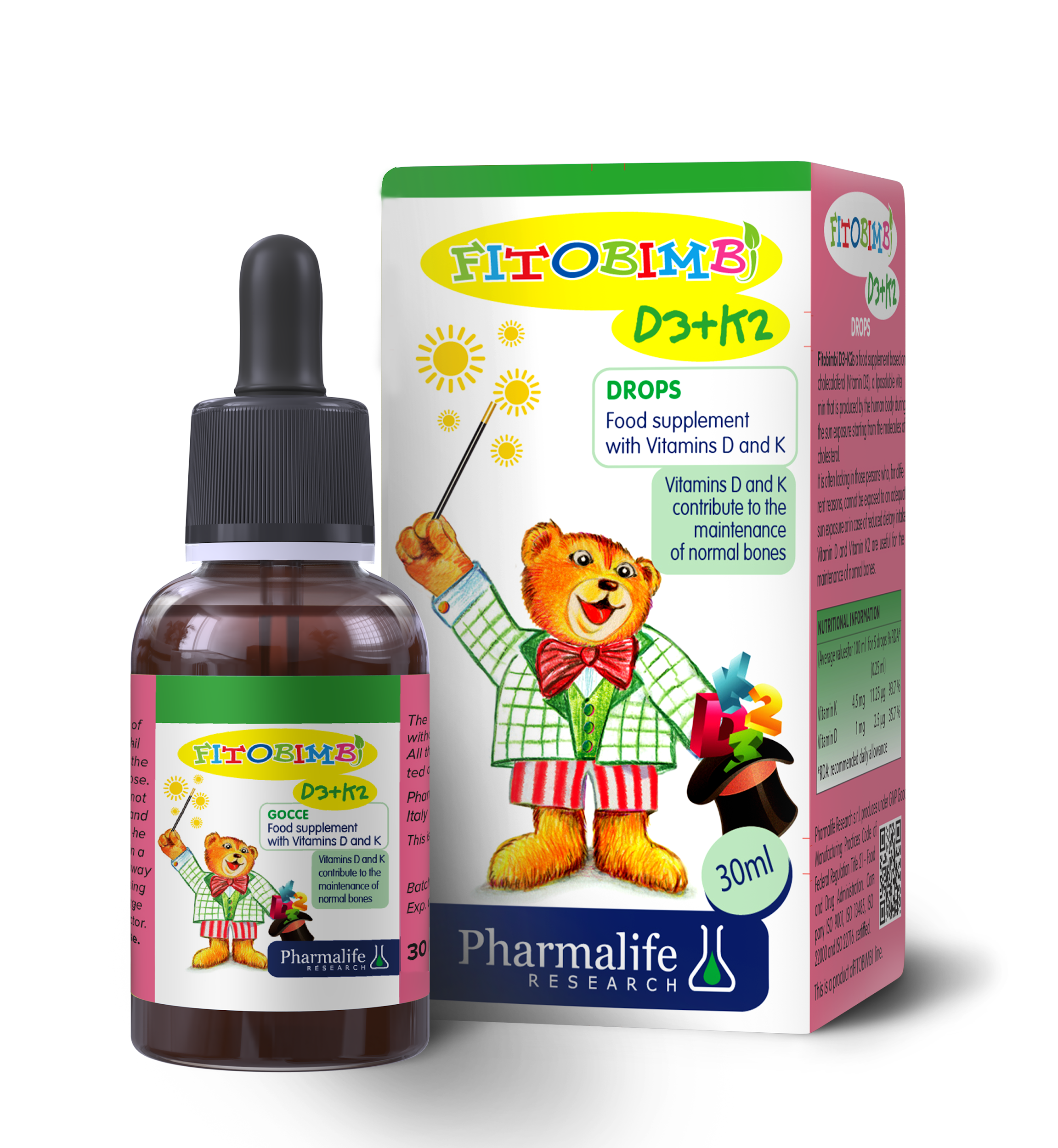 Fitobimbi D3+K2 - Xương răng thêm chắc khỏe, bớt lo trẻ còi xương